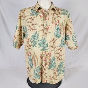 Reyn Spooner Leaf Pattern Hawaiian Shirt (XL)